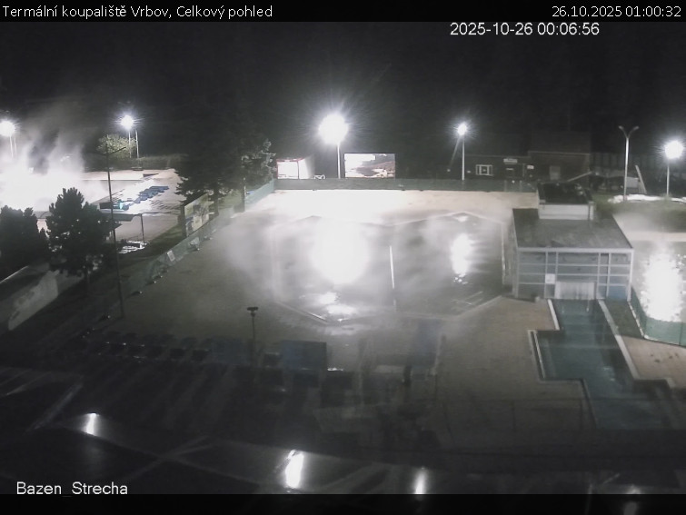 Termální koupaliště Vrbov - Celkový pohled - 26.10.2025 v 01:00 Termální koupaliště Vrbov - Celkový pohled - 26.10.2025 v 01:00