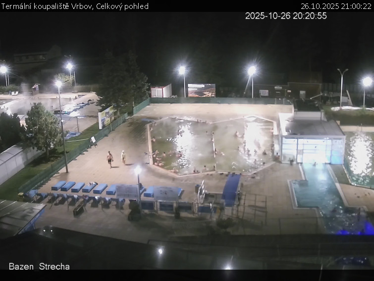 Termální koupaliště Vrbov - Celkový pohled - 26.10.2025 v 21:00 Termální koupaliště Vrbov - Celkový pohled - 26.10.2025 v 21:00