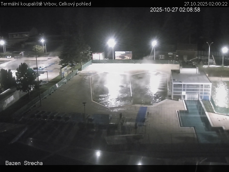 Termální koupaliště Vrbov - Celkový pohled - 27.10.2025 v 02:00 Termální koupaliště Vrbov - Celkový pohled - 27.10.2025 v 02:00