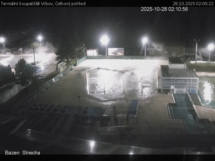 Termální koupaliště Vrbov - Celkový pohled - 28.10.2025 v 02:00 Termální koupaliště Vrbov - Celkový pohled - 28.10.2025 v 02:00