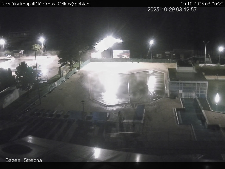Termální koupaliště Vrbov - Celkový pohled - 29.10.2025 v 03:00 Termální koupaliště Vrbov - Celkový pohled - 29.10.2025 v 03:00