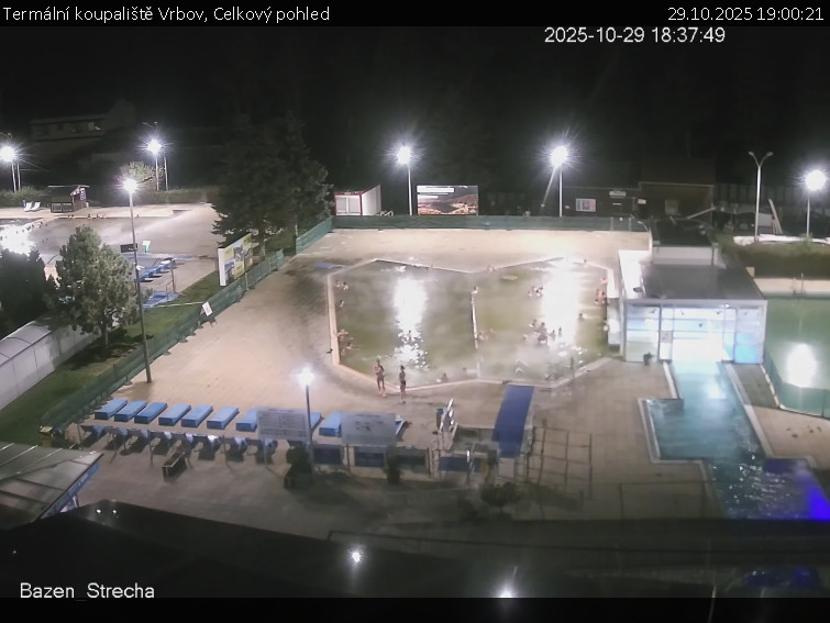 Termální koupaliště Vrbov - Celkový pohled - 29.10.2025 v 19:00 Termální koupaliště Vrbov - Celkový pohled - 29.10.2025 v 19:00