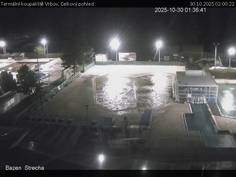 Termální koupaliště Vrbov - Celkový pohled - 30.10.2025 v 02:00 Termální koupaliště Vrbov - Celkový pohled - 30.10.2025 v 02:00