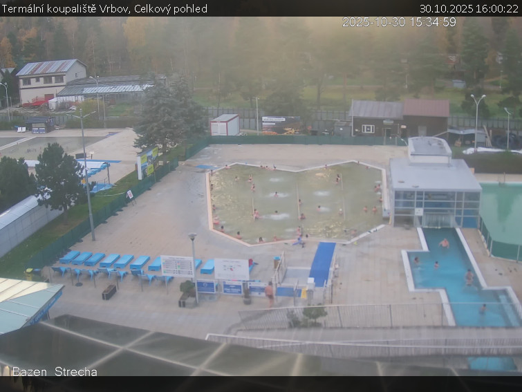 Termální koupaliště Vrbov - Celkový pohled - 30.10.2025 v 16:00 Termální koupaliště Vrbov - Celkový pohled - 30.10.2025 v 16:00