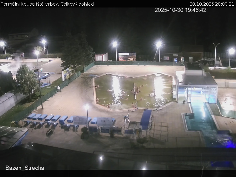 Termální koupaliště Vrbov - Celkový pohled - 30.10.2025 v 20:00 Termální koupaliště Vrbov - Celkový pohled - 30.10.2025 v 20:00