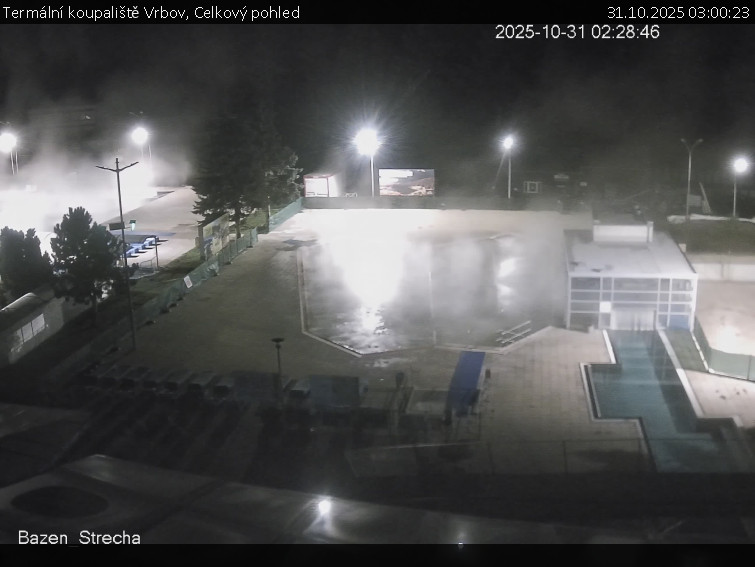 Termální koupaliště Vrbov - Celkový pohled - 31.10.2025 v 03:00 Termální koupaliště Vrbov - Celkový pohled - 31.10.2025 v 03:00