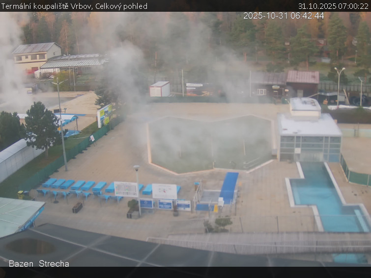 Termální koupaliště Vrbov - Celkový pohled - 31.10.2025 v 07:00 Termální koupaliště Vrbov - Celkový pohled - 31.10.2025 v 07:00
