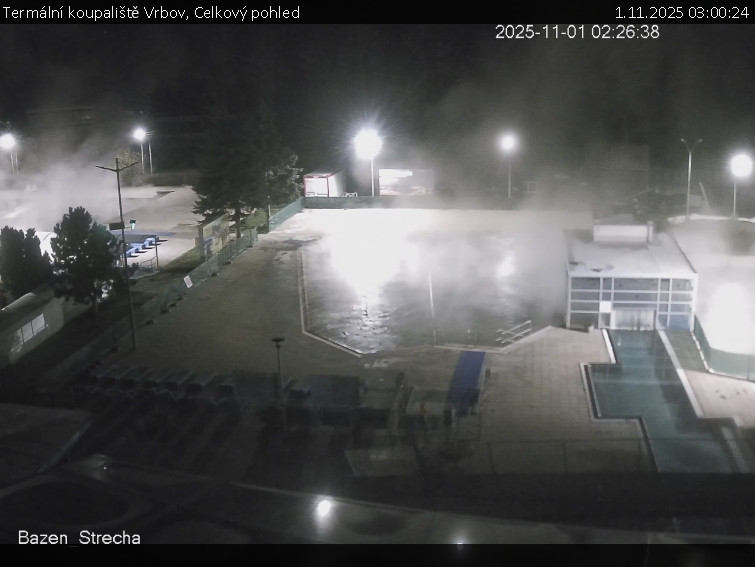 Termální koupaliště Vrbov - Celkový pohled - 1.11.2025 v 03:00 Termální koupaliště Vrbov - Celkový pohled - 1.11.2025 v 03:00