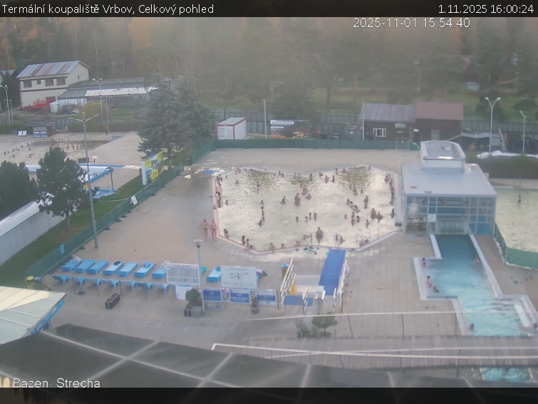 Termální koupaliště Vrbov - Celkový pohled - 1.11.2025 v 16:00 Termální koupaliště Vrbov - Celkový pohled - 1.11.2025 v 16:00