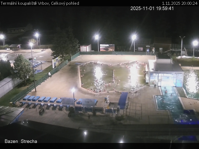 Termální koupaliště Vrbov - Celkový pohled - 1.11.2025 v 20:00 Termální koupaliště Vrbov - Celkový pohled - 1.11.2025 v 20:00