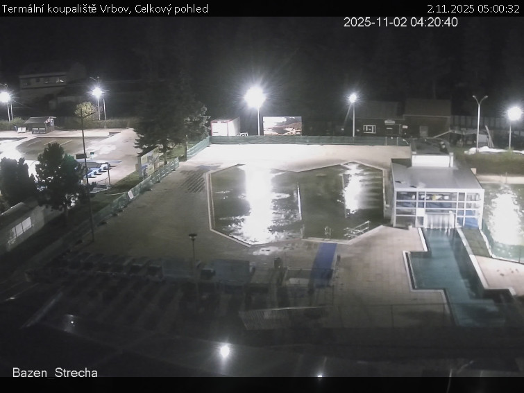 Termální koupaliště Vrbov - Celkový pohled - 2.11.2025 v 05:00 Termální koupaliště Vrbov - Celkový pohled - 2.11.2025 v 05:00