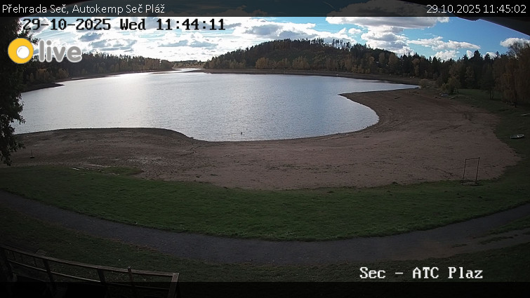 Přehrada Seč - Autokemp Seč Pláž - 29.10.2025 v 11:45 Přehrada Seč - Autokemp Seč Pláž - 29.10.2025 v 11:45