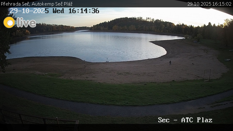 Přehrada Seč - Autokemp Seč Pláž - 29.10.2025 v 16:15 Přehrada Seč - Autokemp Seč Pláž - 29.10.2025 v 16:15