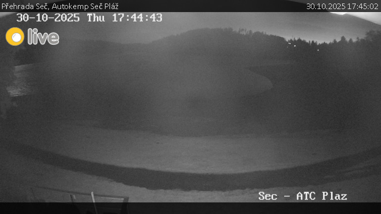 Přehrada Seč - Autokemp Seč Pláž - 30.10.2025 v 17:45 Přehrada Seč - Autokemp Seč Pláž - 30.10.2025 v 17:45