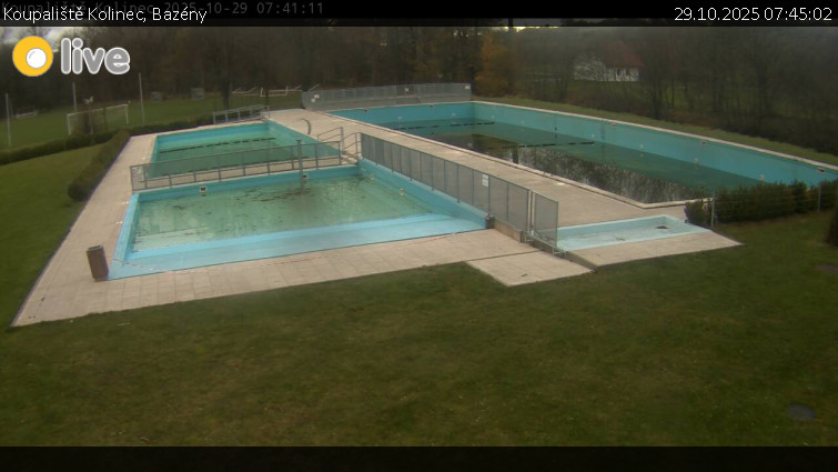Koupaliště Kolinec - Bazény - 29.10.2025 v 07:45 Koupaliště Kolinec - Bazény - 29.10.2025 v 07:45