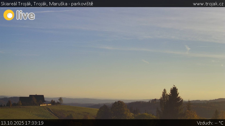 Skiareál Troják - Troják, Maruška - parkoviště - 13.10.2025 v 17:33 Skiareál Troják - Troják, Maruška - parkoviště - 13.10.2025 v 17:33