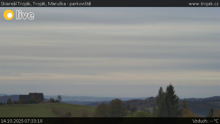 Skiareál Troják - Troják, Maruška - parkoviště - 14.10.2025 v 07:33 Skiareál Troják - Troják, Maruška - parkoviště - 14.10.2025 v 07:33