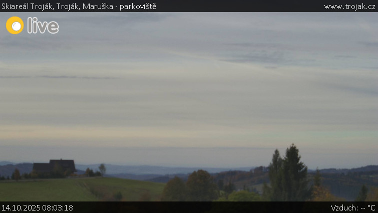 Skiareál Troják - Troják, Maruška - parkoviště - 14.10.2025 v 08:03 Skiareál Troják - Troják, Maruška - parkoviště - 14.10.2025 v 08:03