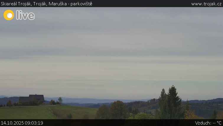 Skiareál Troják - Troják, Maruška - parkoviště - 14.10.2025 v 09:03 Skiareál Troják - Troják, Maruška - parkoviště - 14.10.2025 v 09:03