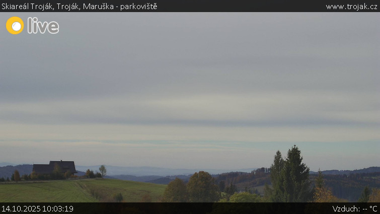 Skiareál Troják - Troják, Maruška - parkoviště - 14.10.2025 v 10:03 Skiareál Troják - Troják, Maruška - parkoviště - 14.10.2025 v 10:03