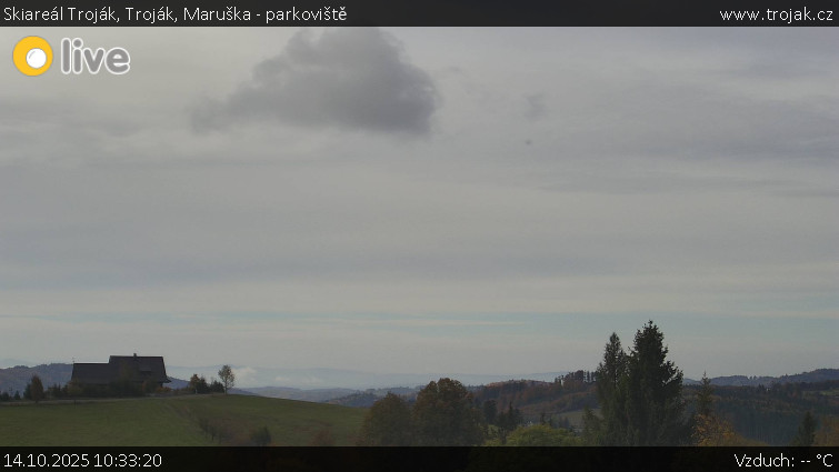 Skiareál Troják - Troják, Maruška - parkoviště - 14.10.2025 v 10:33 Skiareál Troják - Troják, Maruška - parkoviště - 14.10.2025 v 10:33
