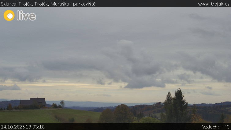 Skiareál Troják - Troják, Maruška - parkoviště - 14.10.2025 v 13:03 Skiareál Troják - Troják, Maruška - parkoviště - 14.10.2025 v 13:03