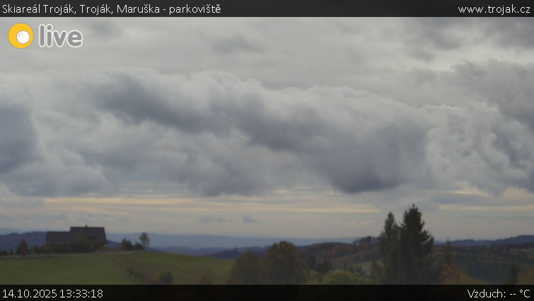 Skiareál Troják - Troják, Maruška - parkoviště - 14.10.2025 v 13:33 Skiareál Troják - Troják, Maruška - parkoviště - 14.10.2025 v 13:33