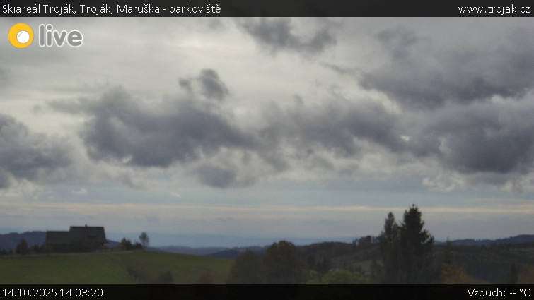 Skiareál Troják - Troják, Maruška - parkoviště - 14.10.2025 v 14:03 Skiareál Troják - Troják, Maruška - parkoviště - 14.10.2025 v 14:03