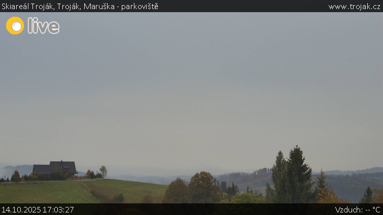 Skiareál Troják - Troják, Maruška - parkoviště - 14.10.2025 v 17:03 Skiareál Troják - Troják, Maruška - parkoviště - 14.10.2025 v 17:03
