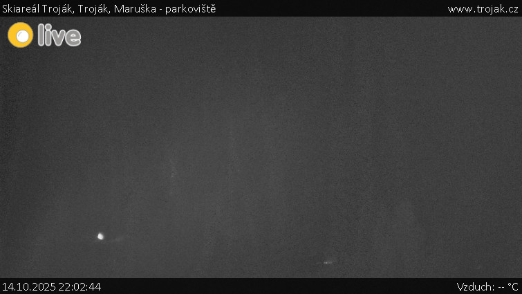 Skiareál Troják - Troják, Maruška - parkoviště - 14.10.2025 v 22:02 Skiareál Troják - Troják, Maruška - parkoviště - 14.10.2025 v 22:02