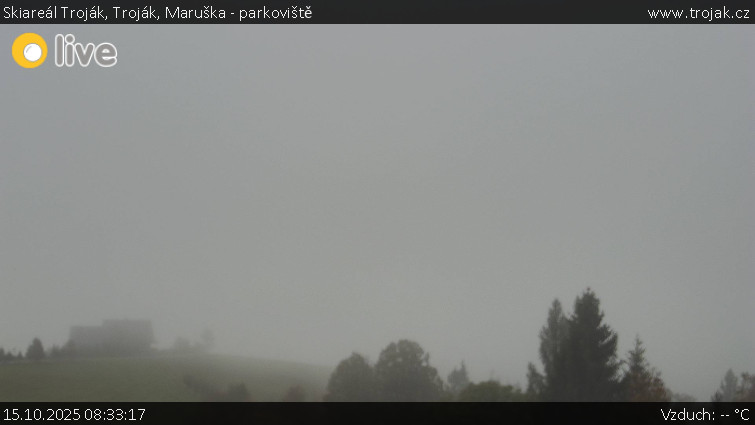 Skiareál Troják - Troják, Maruška - parkoviště - 15.10.2025 v 08:33 Skiareál Troják - Troják, Maruška - parkoviště - 15.10.2025 v 08:33