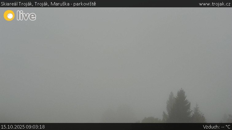Skiareál Troják - Troják, Maruška - parkoviště - 15.10.2025 v 09:03 Skiareál Troják - Troják, Maruška - parkoviště - 15.10.2025 v 09:03