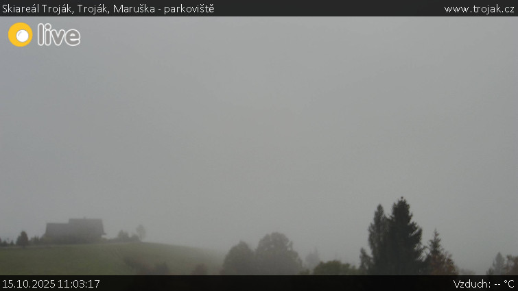 Skiareál Troják - Troják, Maruška - parkoviště - 15.10.2025 v 11:03 Skiareál Troják - Troják, Maruška - parkoviště - 15.10.2025 v 11:03