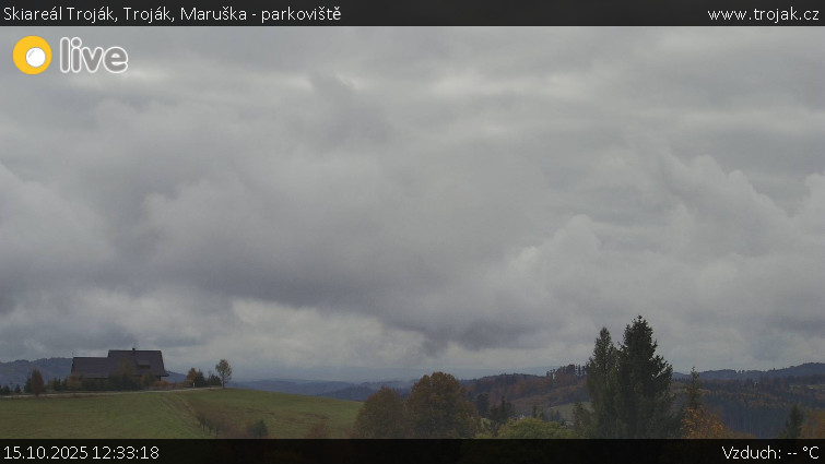 Skiareál Troják - Troják, Maruška - parkoviště - 15.10.2025 v 12:33 Skiareál Troják - Troják, Maruška - parkoviště - 15.10.2025 v 12:33