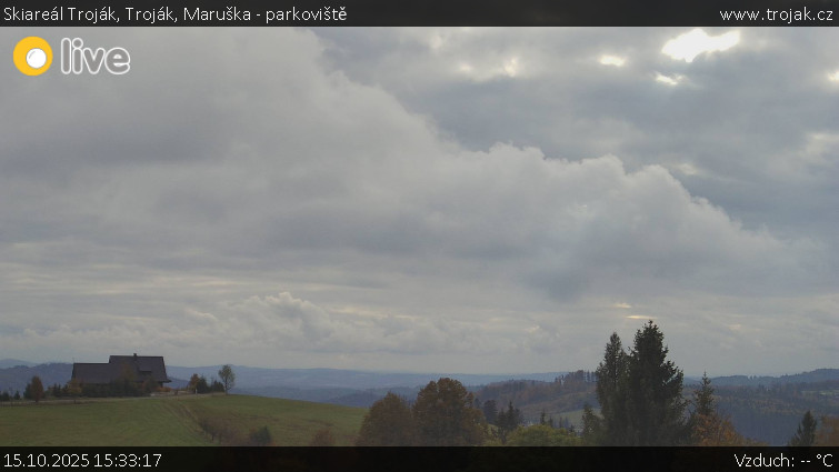 Skiareál Troják - Troják, Maruška - parkoviště - 15.10.2025 v 15:33 Skiareál Troják - Troják, Maruška - parkoviště - 15.10.2025 v 15:33