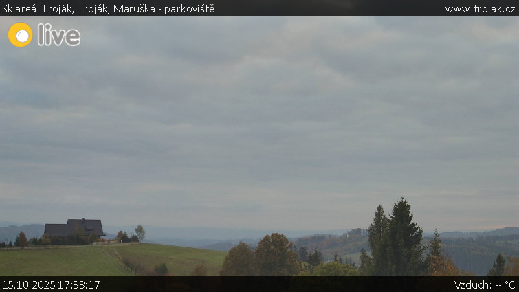 Skiareál Troják - Troják, Maruška - parkoviště - 15.10.2025 v 17:33 Skiareál Troják - Troják, Maruška - parkoviště - 15.10.2025 v 17:33