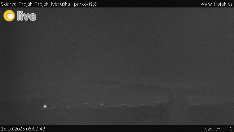 Skiareál Troják - Troják, Maruška - parkoviště - 16.10.2025 v 05:02 Skiareál Troják - Troják, Maruška - parkoviště - 16.10.2025 v 05:02