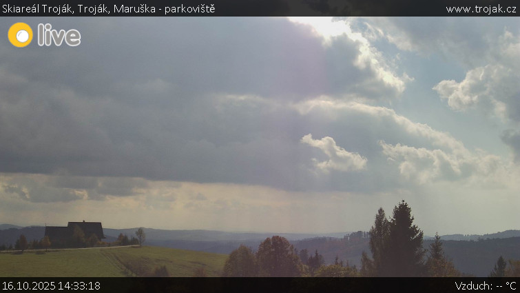 Skiareál Troják - Troják, Maruška - parkoviště - 16.10.2025 v 14:33 Skiareál Troják - Troják, Maruška - parkoviště - 16.10.2025 v 14:33