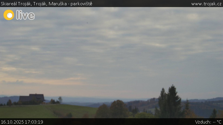 Skiareál Troják - Troják, Maruška - parkoviště - 16.10.2025 v 17:03 Skiareál Troják - Troják, Maruška - parkoviště - 16.10.2025 v 17:03