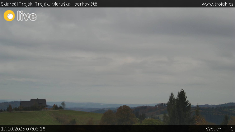 Skiareál Troják - Troják, Maruška - parkoviště - 17.10.2025 v 07:03 Skiareál Troják - Troják, Maruška - parkoviště - 17.10.2025 v 07:03