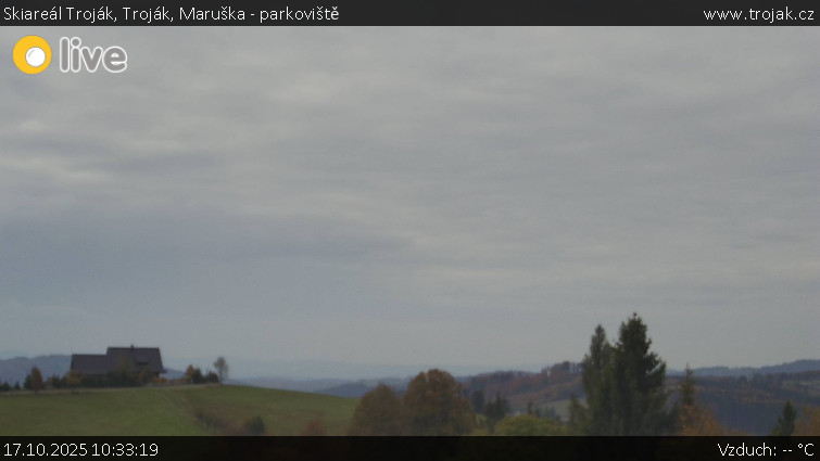 Skiareál Troják - Troják, Maruška - parkoviště - 17.10.2025 v 10:33 Skiareál Troják - Troják, Maruška - parkoviště - 17.10.2025 v 10:33