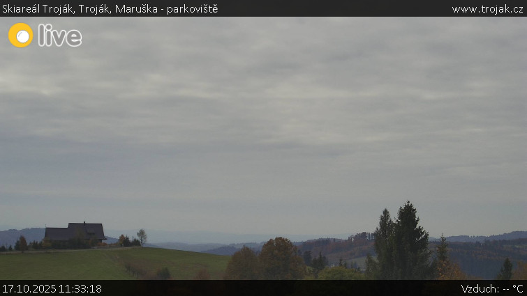 Skiareál Troják - Troják, Maruška - parkoviště - 17.10.2025 v 11:33 Skiareál Troják - Troják, Maruška - parkoviště - 17.10.2025 v 11:33