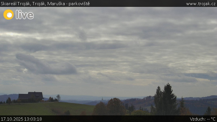 Skiareál Troják - Troják, Maruška - parkoviště - 17.10.2025 v 13:03 Skiareál Troják - Troják, Maruška - parkoviště - 17.10.2025 v 13:03