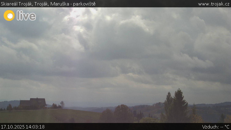 Skiareál Troják - Troják, Maruška - parkoviště - 17.10.2025 v 14:03 Skiareál Troják - Troják, Maruška - parkoviště - 17.10.2025 v 14:03
