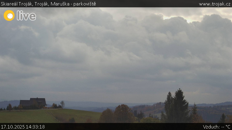 Skiareál Troják - Troják, Maruška - parkoviště - 17.10.2025 v 14:33 Skiareál Troják - Troják, Maruška - parkoviště - 17.10.2025 v 14:33