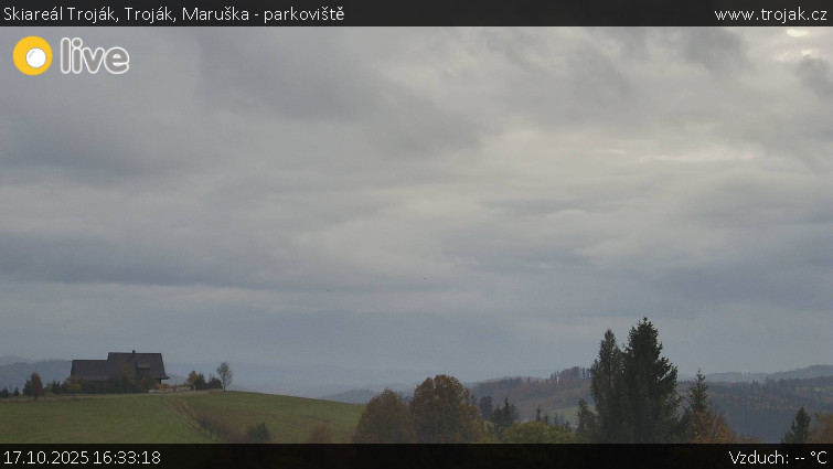 Skiareál Troják - Troják, Maruška - parkoviště - 17.10.2025 v 16:33 Skiareál Troják - Troják, Maruška - parkoviště - 17.10.2025 v 16:33