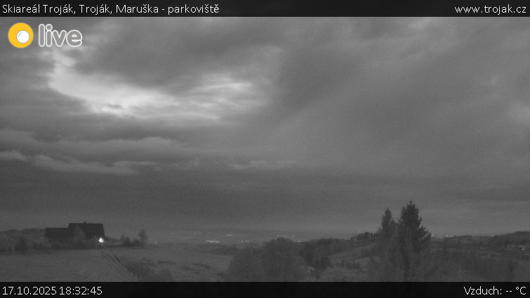 Skiareál Troják - Troják, Maruška - parkoviště - 17.10.2025 v 18:32 Skiareál Troják - Troják, Maruška - parkoviště - 17.10.2025 v 18:32