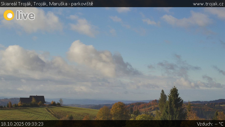 Skiareál Troják - Troják, Maruška - parkoviště - 18.10.2025 v 09:33 Skiareál Troják - Troják, Maruška - parkoviště - 18.10.2025 v 09:33