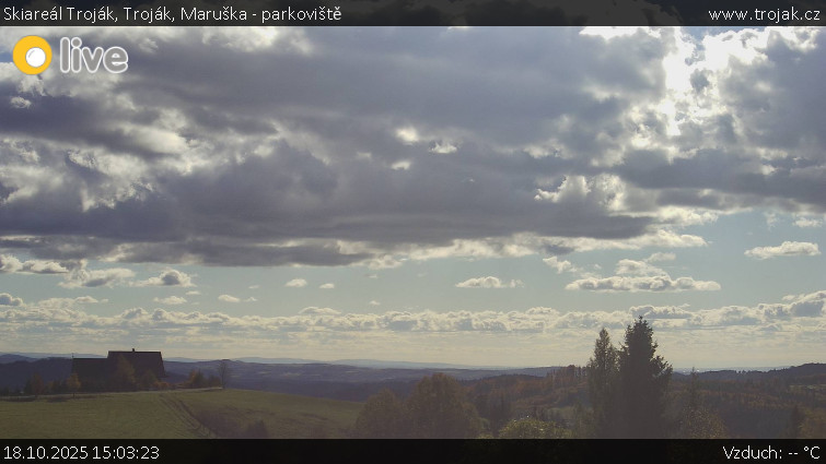 Skiareál Troják - Troják, Maruška - parkoviště - 18.10.2025 v 15:03 Skiareál Troják - Troják, Maruška - parkoviště - 18.10.2025 v 15:03