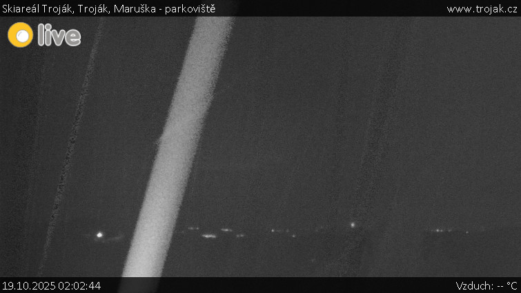 Skiareál Troják - Troják, Maruška - parkoviště - 19.10.2025 v 02:02 Skiareál Troják - Troják, Maruška - parkoviště - 19.10.2025 v 02:02